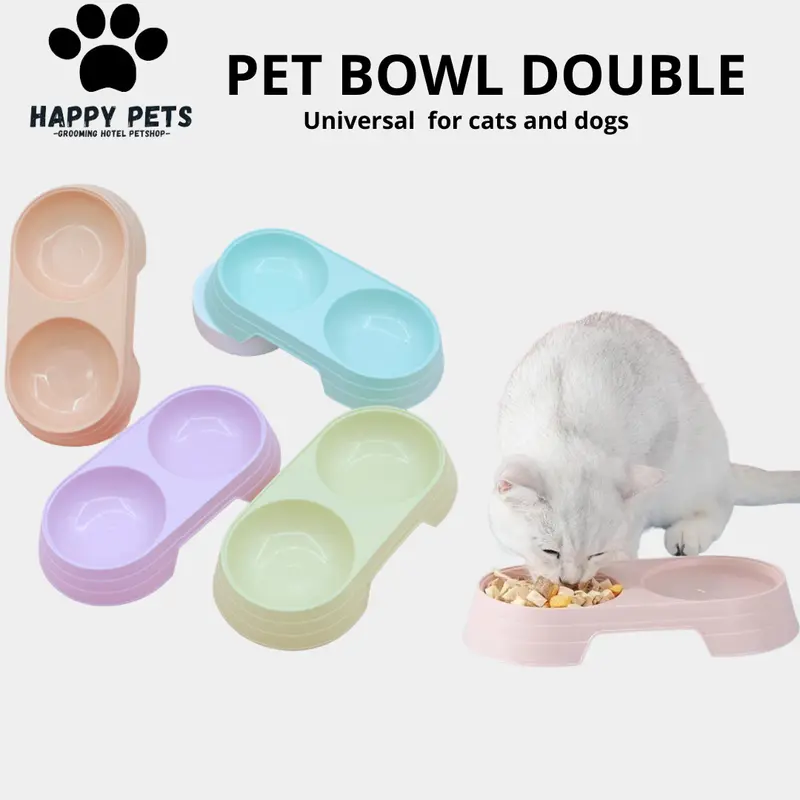 Tempat Makan Minum Kucing Anjing 2 In 1 Pet Bowl Double 0
