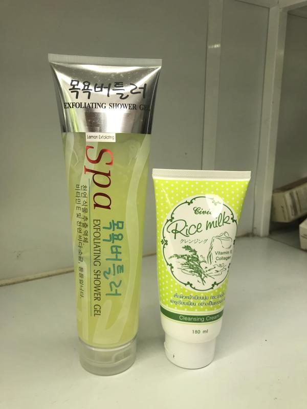 COMBO tẩy da chết spa và sữa rửa mặt gạo làm sạch và dưỡng da