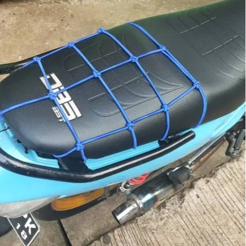 Jaring Helm Jaring Barang Motor - HITAM MERAH BIRU 4