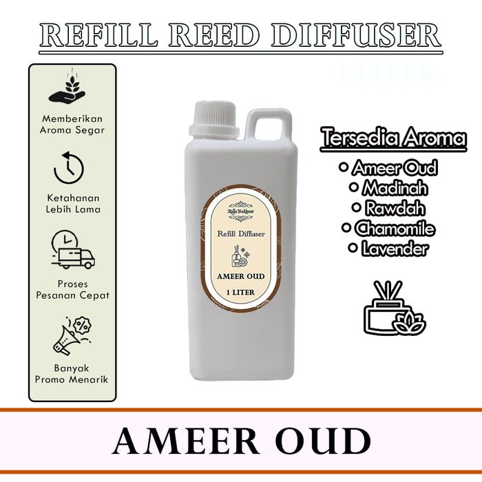 Promo Refill Reed Diffuser 1 Liter Aroma Oud Isi Ulang Reed Diffuser ...