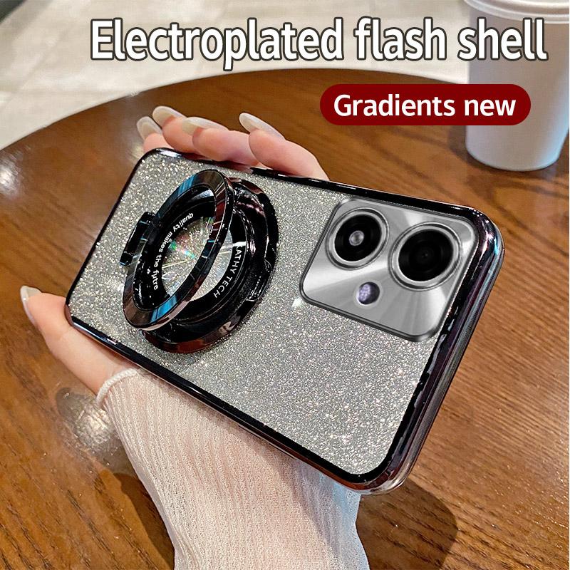 Ốp Lấp Lánh Cho OPPOA2M A2M, Ốp Chống Sốc Bảo Vệ Mềm Có Vòng Giá Đỡ Nam Châm, Cove