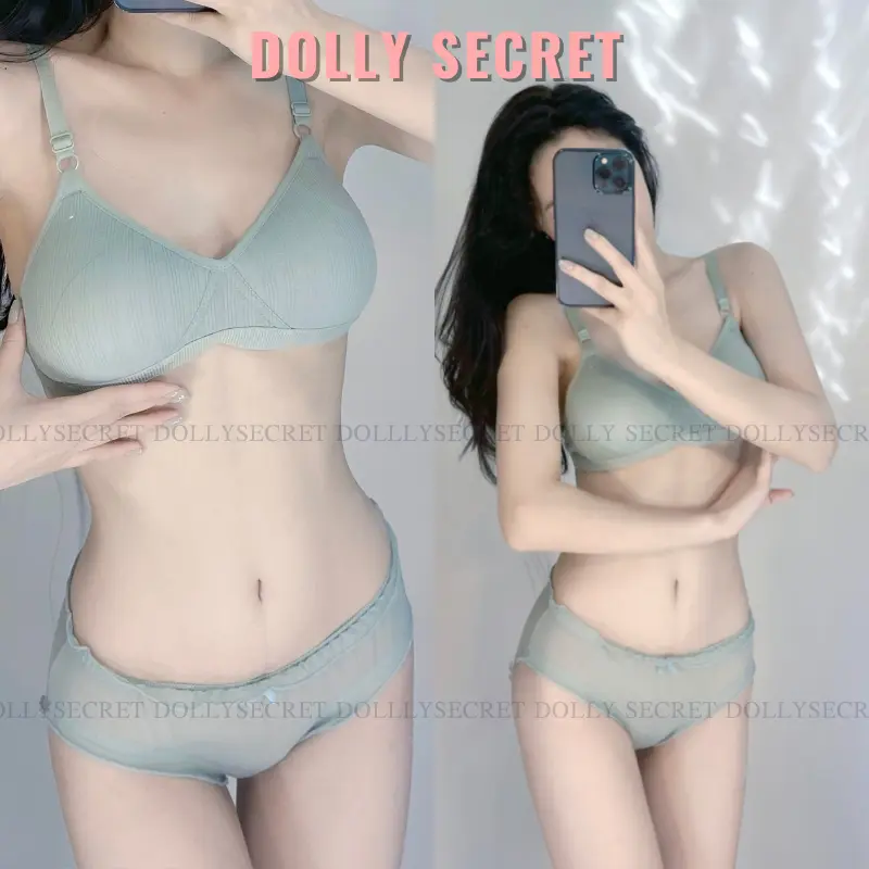 Áo lót nữ không gọng đệm mỏng su đúc mát chất len tăm DOLLY SECRET A09 Jean Voan Top 2