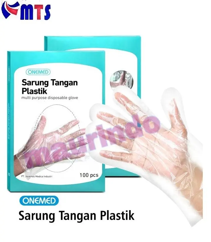 Onemed Sarung Tangan Plastik Transparan isi 100pcs