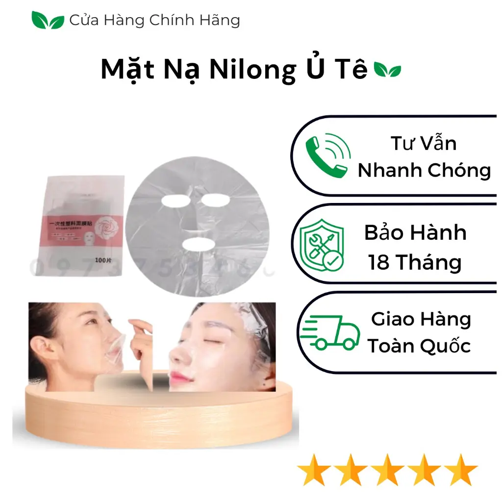 Mặt nạ ni lông ủ tê màng ủ tê dưỡng ẩm (gói 100 chiếc) chất liệu pe an toàn hiệu quả ( giá sỉ siêu rẻ )