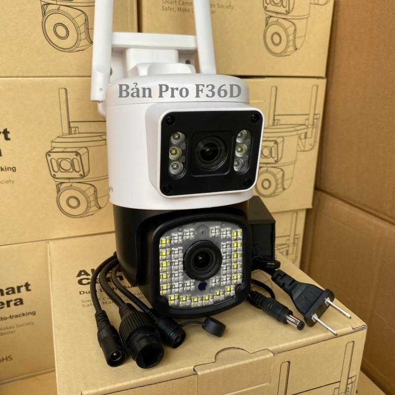  Camera Yoosee Ngoài Trời F36D 2 Mắt Kép Đèn Led Vuông Siêu Sáng - Hình Ảnh Full HD Góc Rộng Xoay 4 Chiều Đàm Thoại 2 Chiều - Hàng Nhập Khẩu 
