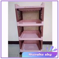 Gambar Rak Susun Serbaguna / Rak Susun Plastik 4 Tingkat Kecil Fawsline FR 204K dari Muraku Sby Kota Surabaya 4 Tokopedia