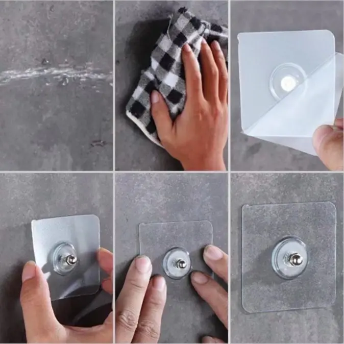 [BISA COD] Magic Hook Gantungan Hook Tempel Dinding Gantungan Kait Kamar Mandi Pemasangan Simple Tidak Merusak Tembok 5