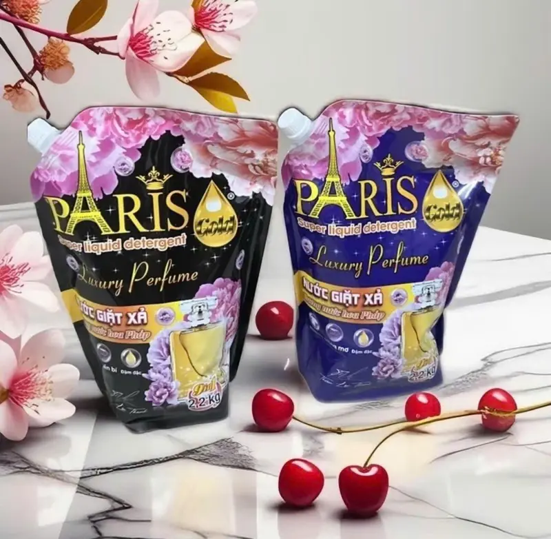 [MUA 1 ĐƯỢC 2] Combo 2 túi Nước giặt xả Paris hương nước hoa - Túi nước giặt Pháp 2200ml tiết kiệm, thơm dai, Làm sạch (giao màu ngẫu nhiên) 0