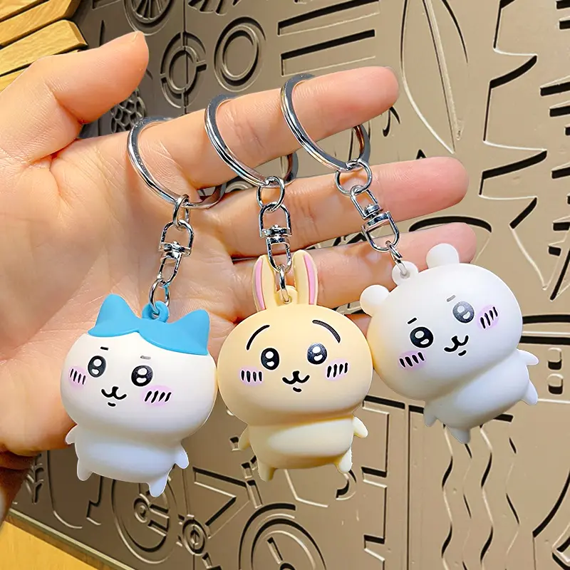 Mặt Dây Chuyền Xe Hơi, Phong Cách Hoạt Hình, Búp Bê Jii Kawa Chiikawa Dễ Thương, Thiết Kế Hoa Kỳ, Mặt Dây Chuyền Tám D Nhỏ Móc Chìa Khóa
