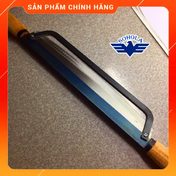 Dao thái chuối 2 tay bằng thép, dao bào thân chuối cán gỗ 0