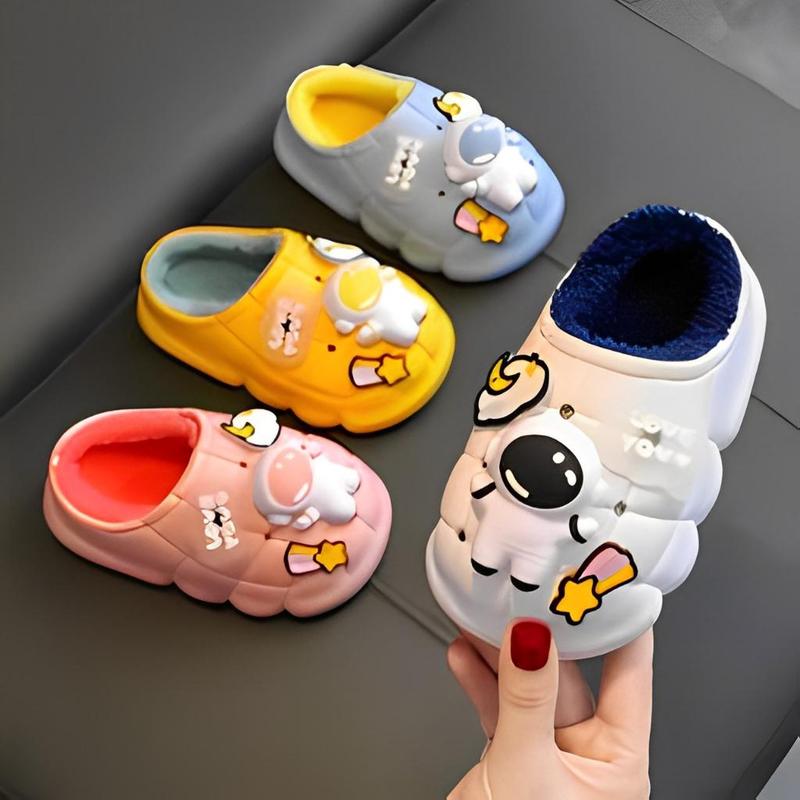 Sục Giày Lót Lông Phi Hành Gia Hót Siêu Cute Đáng Yêu Dép Sục Phi Hành Gia Lót Lông Chống Thấm Nước Cho Bé