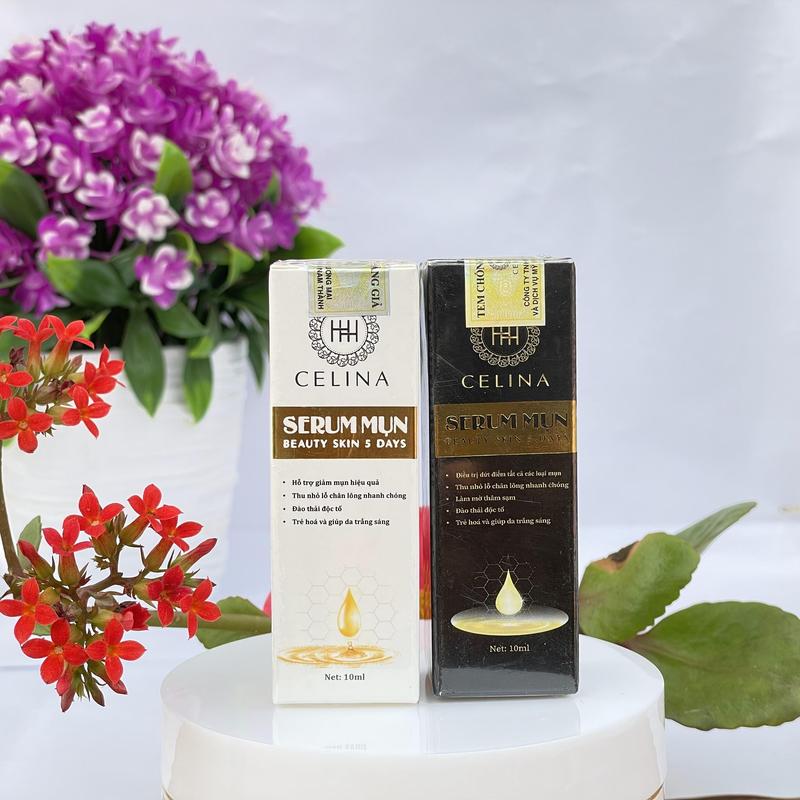 2 Lọ Serum Hỗ trợ giảm mụn Celina - Skin 5 Days 10ml Tinh Chất Serum Mụn Celina