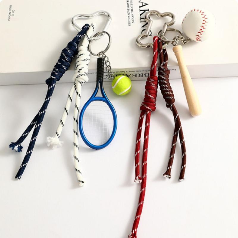 Dây Chuyền Chìa Khóa, Thủ Công Tự Làm, Thời Trang, Bóng Chày, Tennis, Golf, Phong Cách Thể Thao, Dây Buộc, Phụ Kiện, Thích Hợp Làm Quà Tặng Ngày Lễ Tình Nhân 3