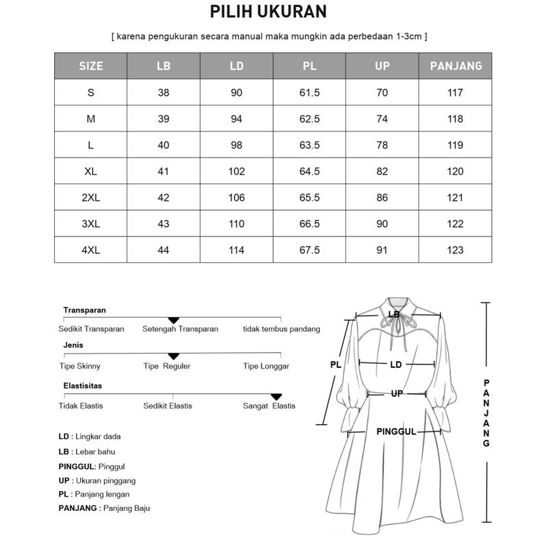 CHICMORE【ready stock】 Gaun wanita kelas atas hitam berlipat dengan lengan panjang dan kerah V-neck 3