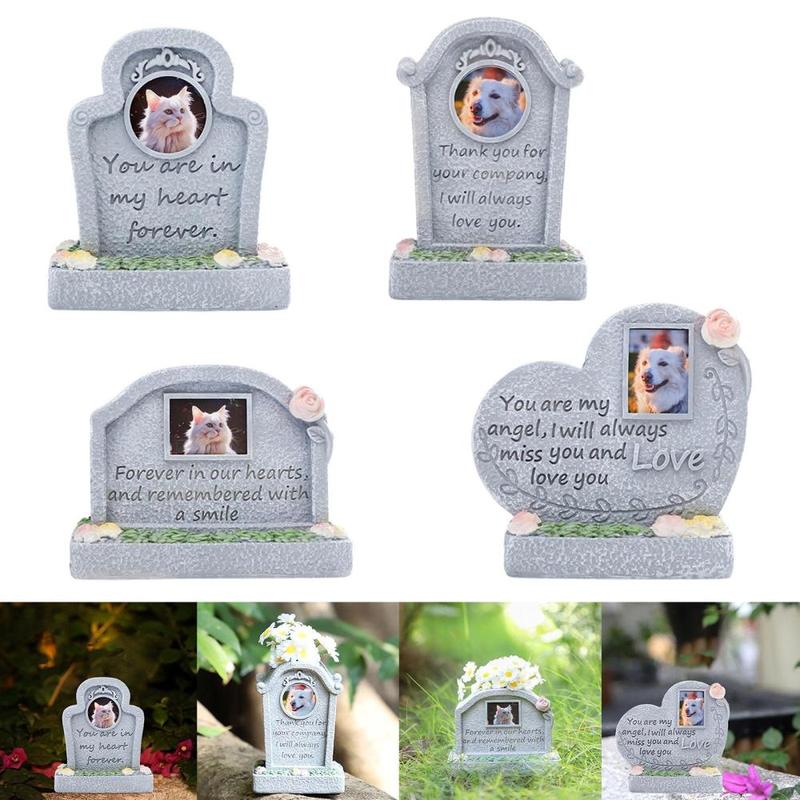 Pet Memorial Monument Waterproof Loss of Pet Sympathy Gifts Cat Memorial Headstone for Patio Garden Outdoors Flowerbed Backyard 2