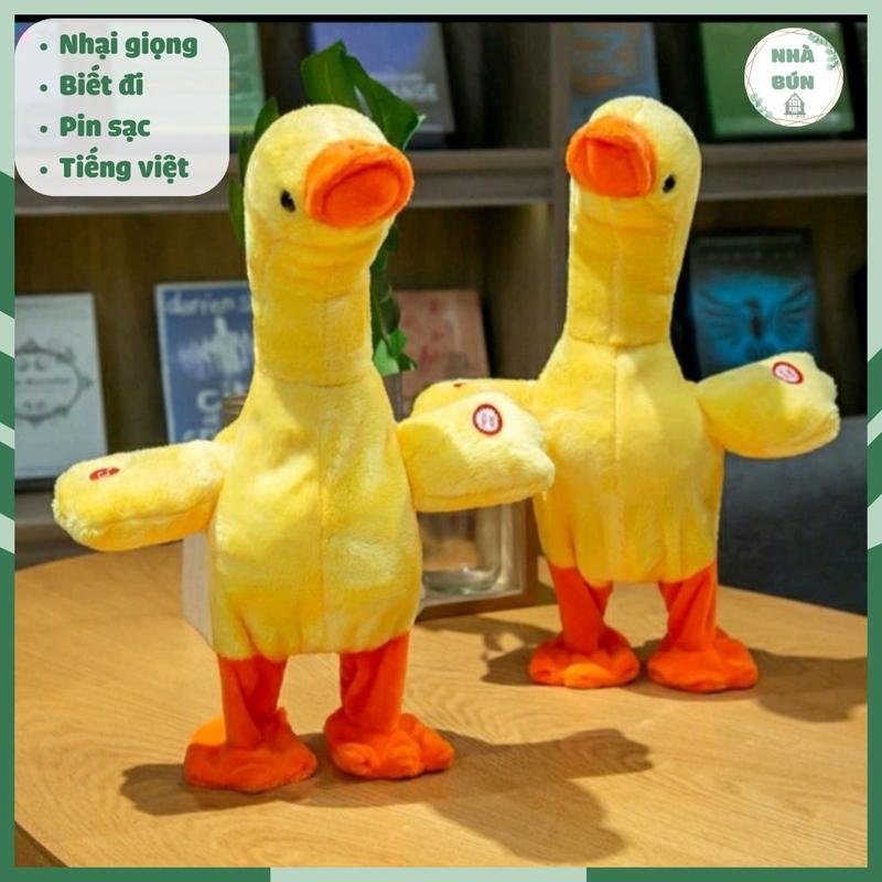 Vịt Nhảy Múa Biết Đi, Có Nhại Giọng Cho Bé Tập Nói Và Hoạt Ngôn Hơn Vịt Biết Nói Tiếng Việt Toy Thú Bông Đồ Chơi Voi C42