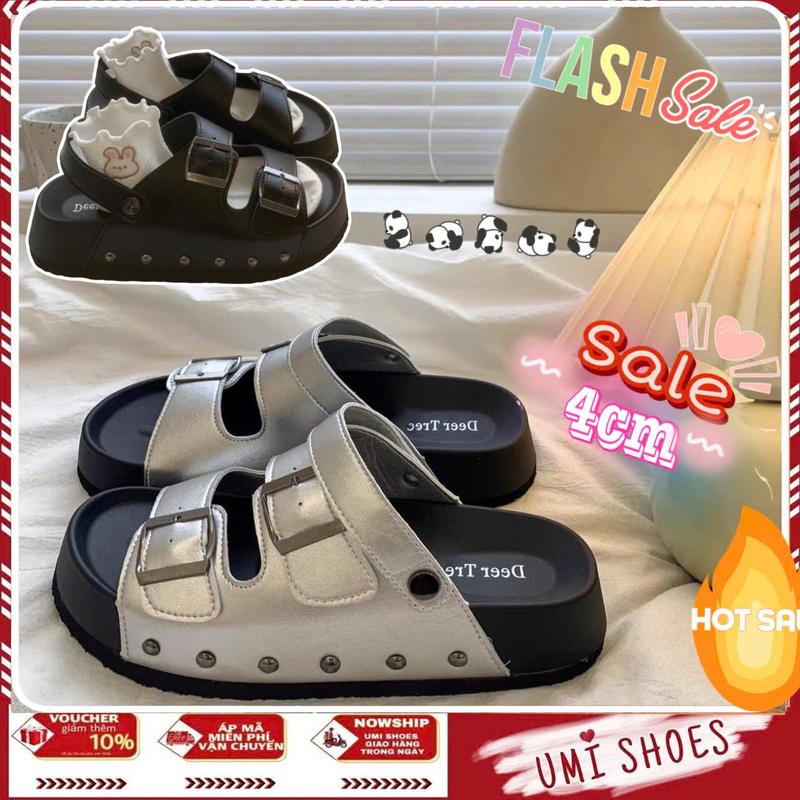 [NEW - HÀNG SẴN] GIÀY SANDAL NỮ  2KHUY  Đế Cao 4cm Hàn Quốc Xang đan thời trang mới hot có quai hậu đi học Shoes DéP