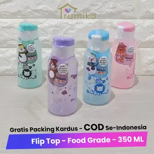 Botol Minum Anak Flip Top Food Grade - 350 ML Souvenir Ulang Tahun Murah