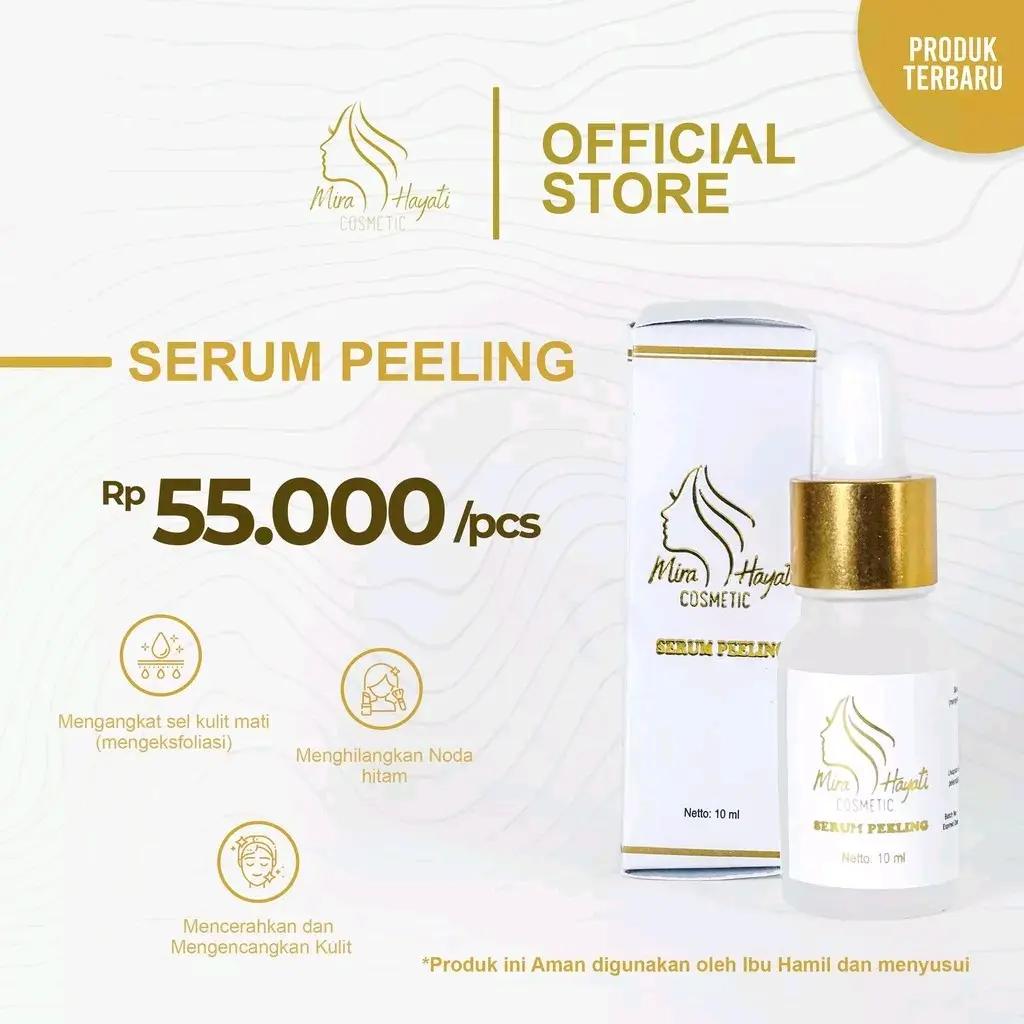 Serum Pelling Mira hayati cosmetics Kulit Kering Bebas Alkohol Semua Jenis Kulit Tanpa Pengharum
