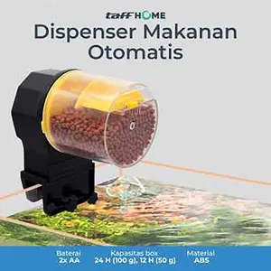 Tempat Makan Ikan Otomatis Dispenser Makanan Pakan Ikan Akuarium Timer - 12 dan 24 Jam