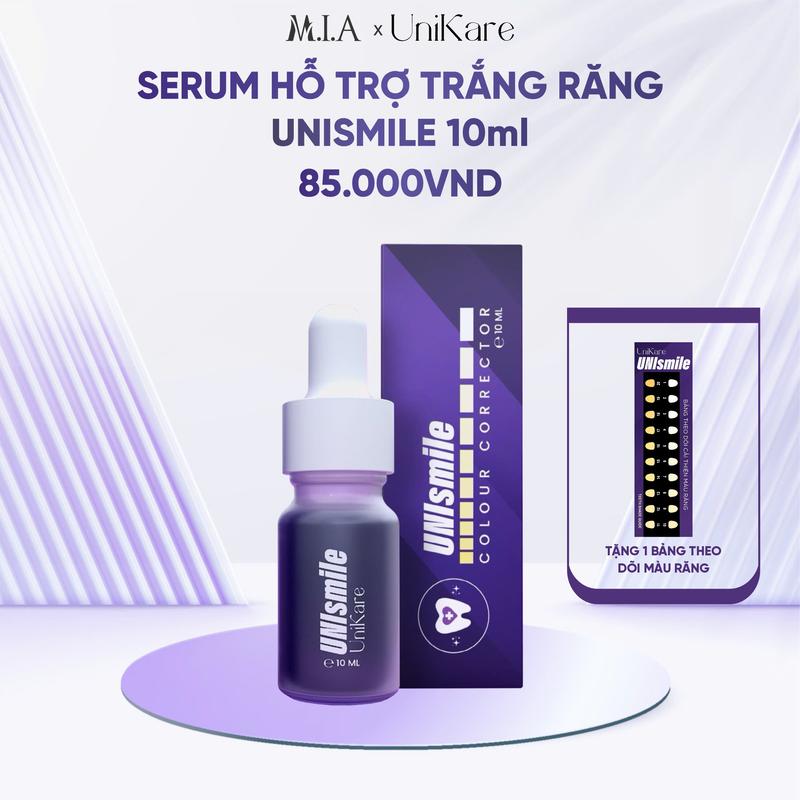 Serum Hỗ Trợ Trắng Răng UNIsmile, Hỗ Trợ Sáng Răng Ố Vàng, Hỗ Trợ Làm Sạch Mảng Bám Cao Răng - Dung Tích 10ml -  Unikare