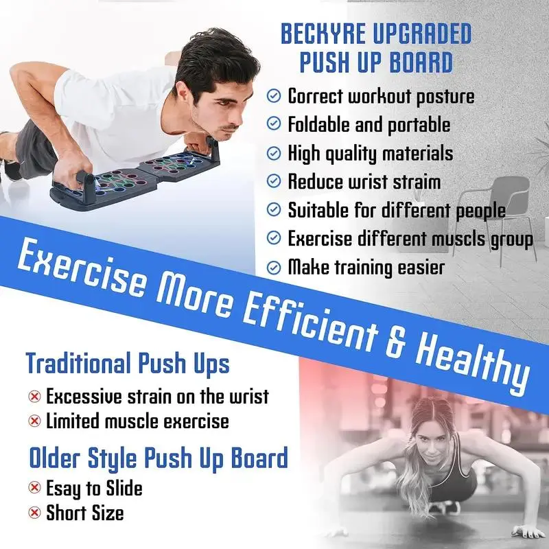 Push Up Board, 1 Set Foldable Pushup Stand, Non-slip Push Up Bar, Home Fitness Equipment, Exercise Equipment, Fitness Accessories 5