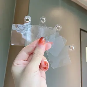 Mika Soft Cantolan Bening Gantungan Strap Lanyard Case HP Konektor Klip Universal Kartu Kecil Tali Ponsel Plastik Mika Bening Cantolan Holder Gantungan HP Phone Chain