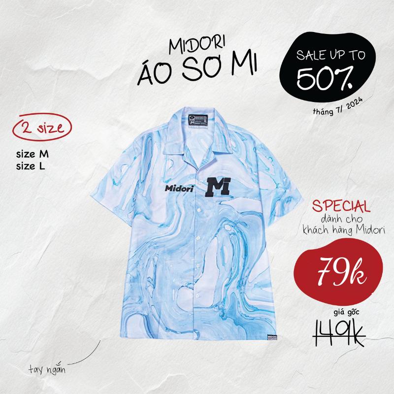 Áo Sơ Mi Nam Nữ Hoạ Tiết Tay Ngắn Cổ Vest Unisex Thời Trang Vải Lụa | Local Brand MIDORI M STUDIO