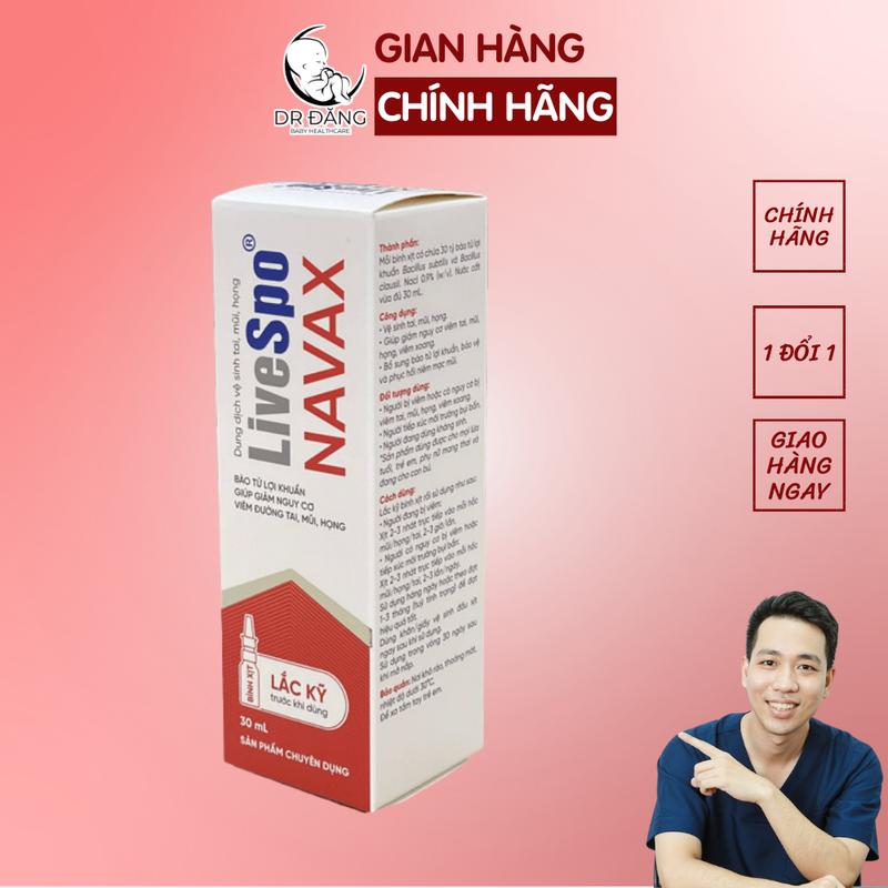 [Chính hãng] LiveSpo Navax nước muối lợi khuẩn dạng xịt cho bé lọ 20ml