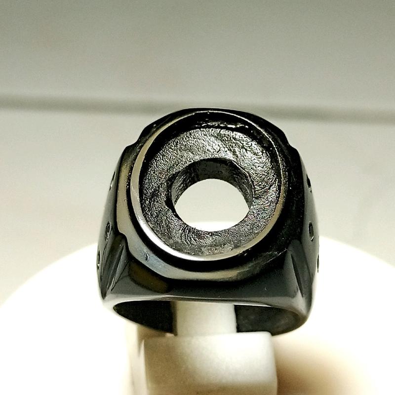 Ring Tanduk Kerbau Body Zircom Batu Oval 2
