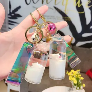 Móc Khóa Heo Con Trong Bình Sữa siêu kute