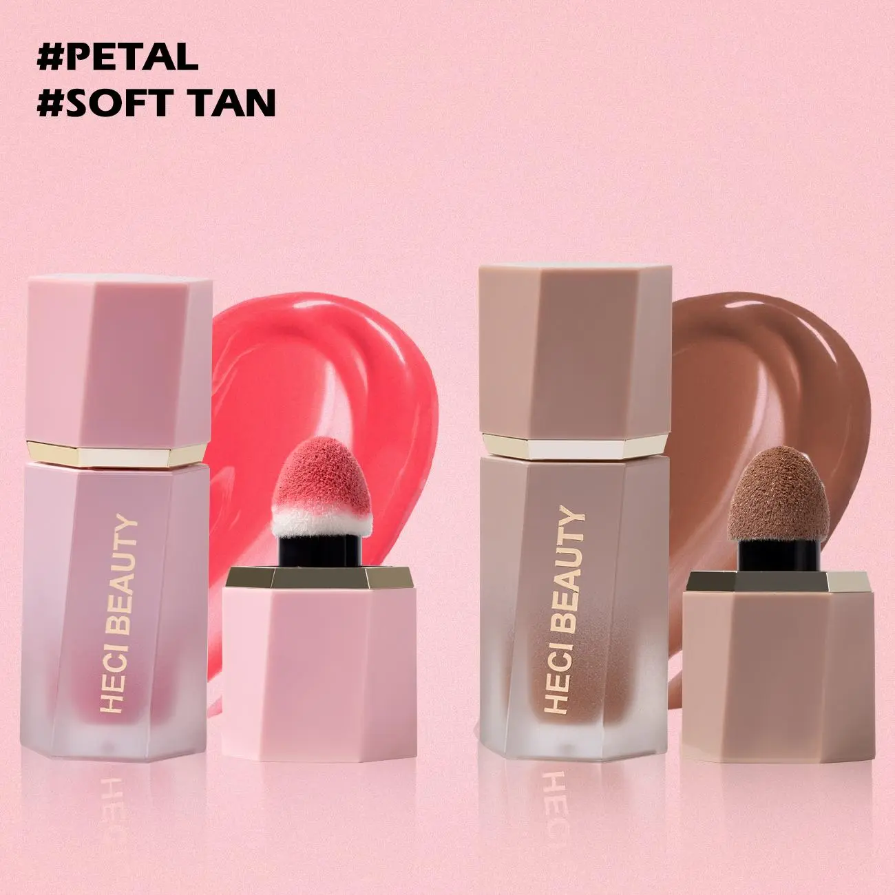Long-lasting Liquid Blush Set, 2 Counts Natural Look Blush for Daily Makeup, Lightweight Soft Color Shadows, Suitable for All Skins