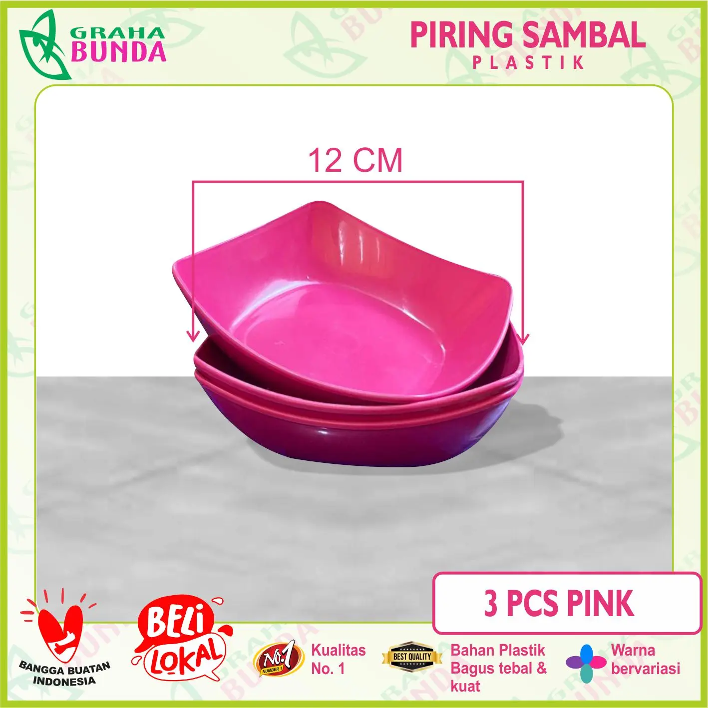 ( PROMO MURAH ) Graha Bunda PAKET 3 PCS / 6 PCS / 12 PCS Piring Sambal / Piring Sambal Plastik / Piring Plastik Sambal 4 Warna ( PROMO MURAH ) Graha Bunda PAKET 3 PCS / 6 PCS / 12 PCS Piring Sambal / Piring Sambal Plastik / Piring Plastik Sambal 4 Warna