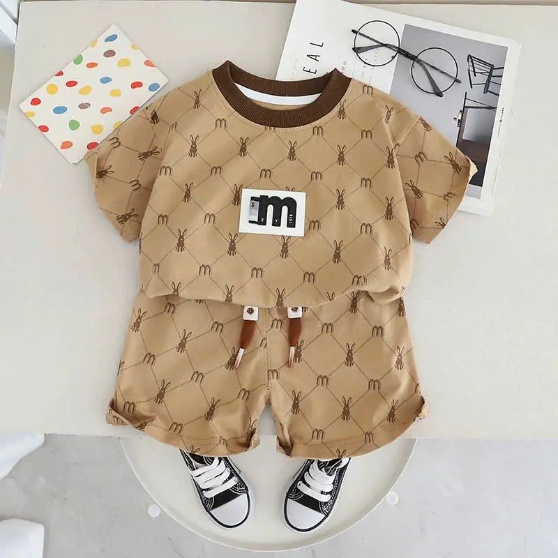 Bộ Quần Áo thể thao chữ M cho bé trai từ 9-44kg , chất vải tổ ong Polo