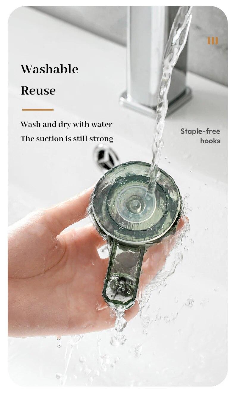 Product Introduction of 1pc Strong Suction Cup Hook with No Punching Hole Vacuum Adhesive on The Back of Bathroom Door No Trace Wall Adhesive Bathroom 29