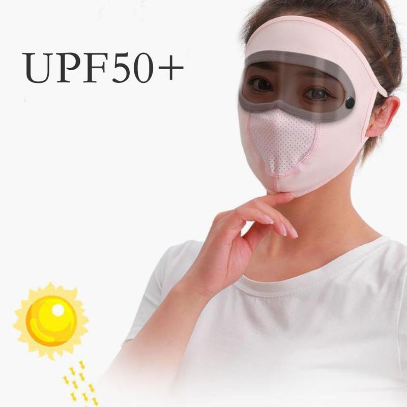 Product Introduction of Breathable Sunscreen Mask With Hat Brim Ice Silk Sunshade Men Women Cycling Cover Full Face Mask 26