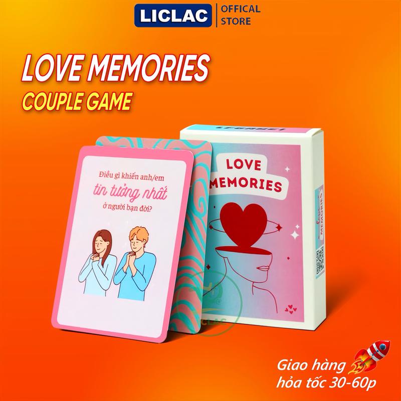Bộ Bài Tình Yêu Thấu Hiểu LOVE MEMORIES với 50 lá dành cho cặp đôi giúp tìm hiểu gắn kết Couple Game OUR MEMORIES