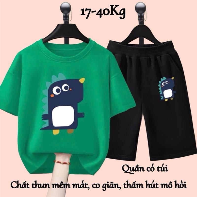 Bộ đồ bé trai mùa hè size đại từ 17 đến 40kg, chất thun co giãn, mềm mát, dáng quần đùi áo cộc tay phong cách Hàn Quốc cho trẻ em từ 5 đến 14 tuổi (Mã 22 Heo Peppa)