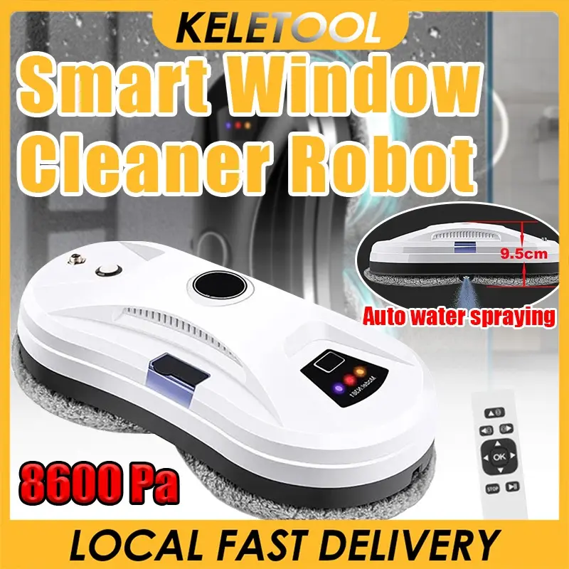 8600PA Smart window cleaner robot Electric Robot Window Cleaner Glass cleaning robot Intelligent Path Planning  Remote Control