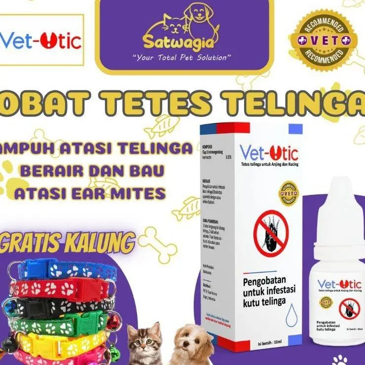 Satwagia - Vet Otic Obat Gatal Telinga Kucing Anjing Ear mites