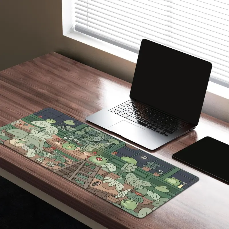 Cartoon Frog Pattern Mouse Pad, 1 Count Non-slip Washable Rubber Mouse Pad, Gaming Mouse Pad, Computer Keyboard Pad, Desktop Decorative Mouse Mat for Home Office 4