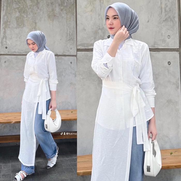 Jual Kainsofficial | Jane Asymmetrical Wrapped Dress | Butik Quality -  Grey, Bigsize LD 120 - Kota Pekalongan - Kainsid | Tokopedia
