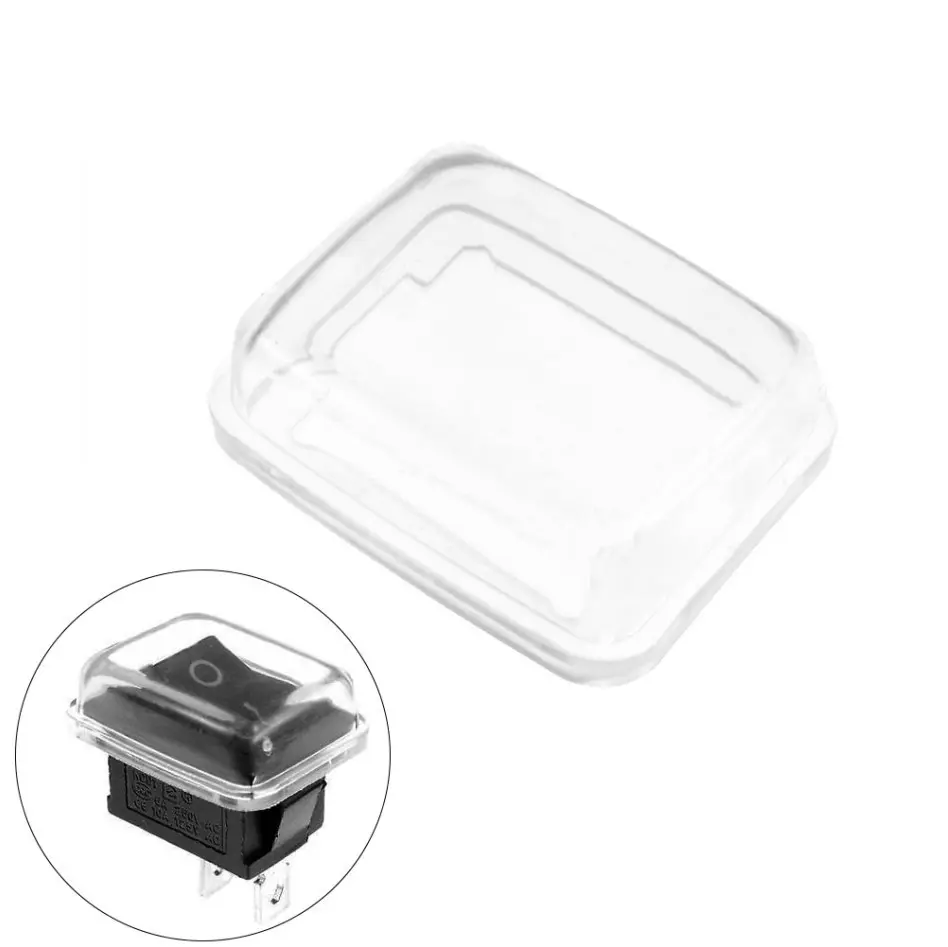 10 x Waterproof Transparent Rectangle Rocker Switch Cover
