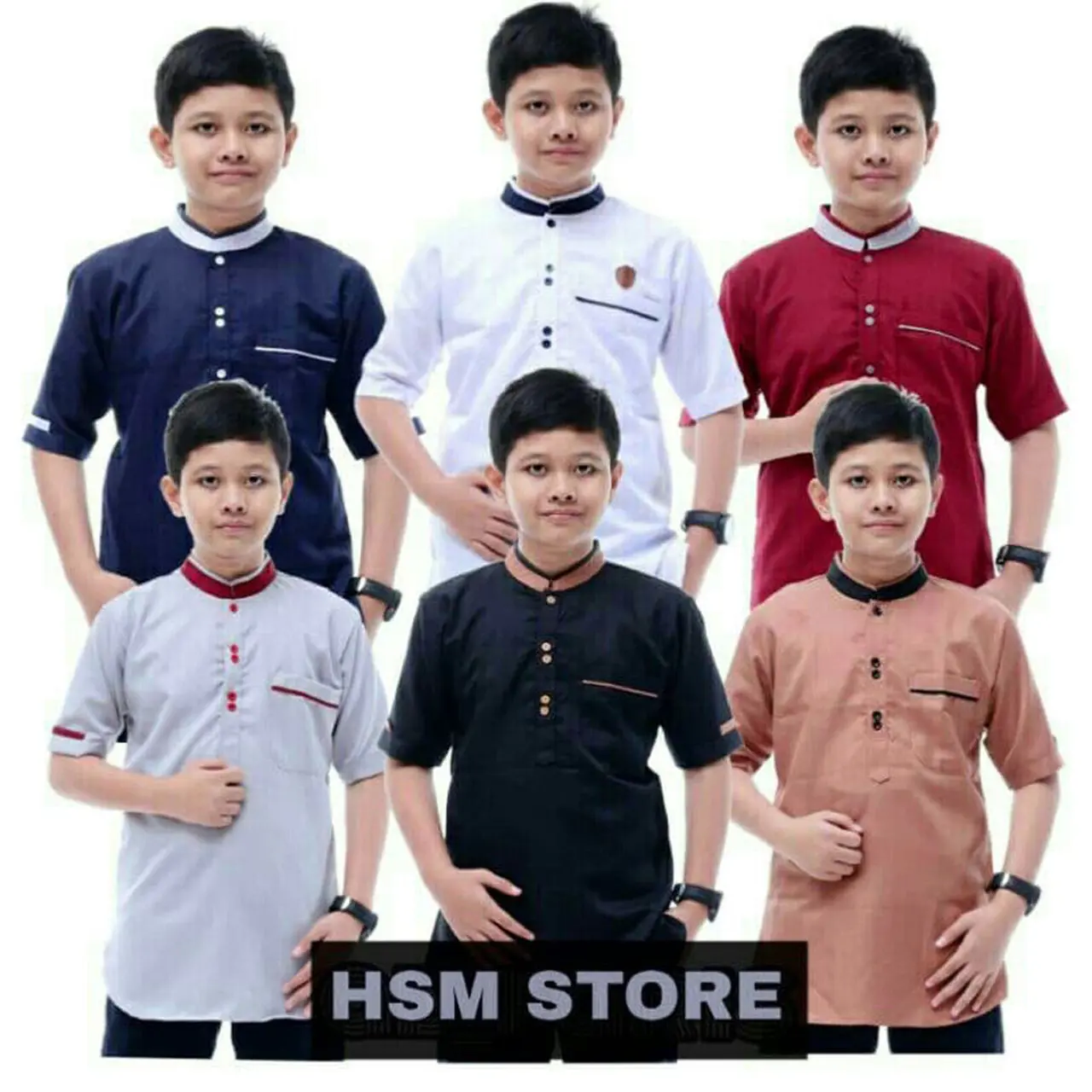 Baju Koko Kurta Lengan pendek Anak Remaja Usia SMP 10-15 Tahun / Koko Anak Casual Premium Terbaru Muslim Panjang