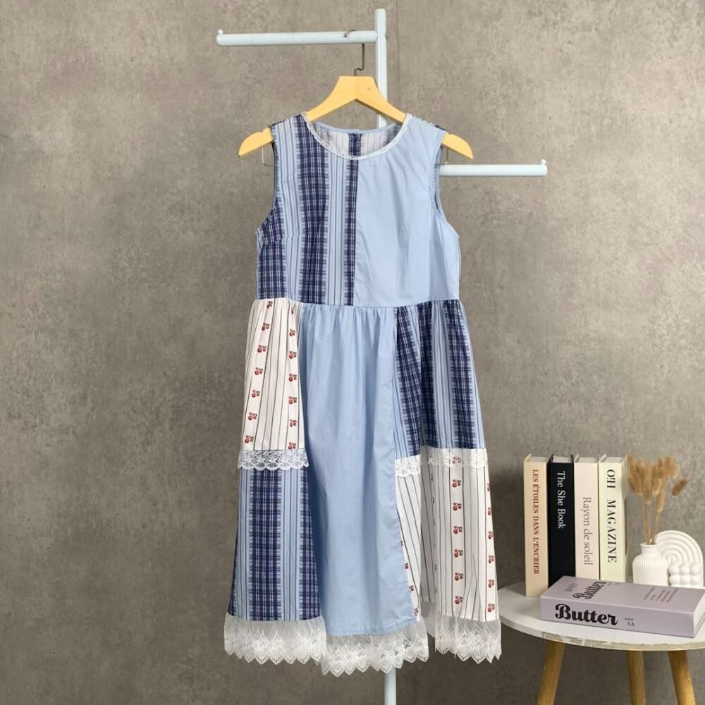 [NEW]CHICMORE Gaun Wanita Gaya Kasual Modis Tanpa Lengan Trendi