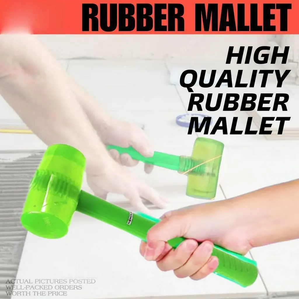 High Quality Green Transparent Rubber Mallet Hammer