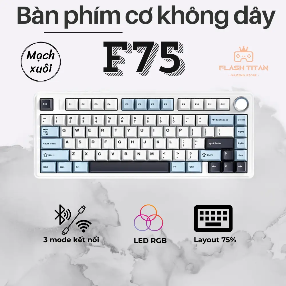 Bàn phím cơ không dây Aula F75 - Thiết kế mạch xuôi - Bản mới 2024 - Hỗ trợ cho Máy tính, diện thoại | BigBuy360 - bigbuy360.vn Bàn phím cơ không dây Aula F75 - Thiết kế mạch xuôi - Bản mới 2024 - Hỗ trợ cho Máy tính, diện thoại | BigBuy360 - bigbuy360.vn