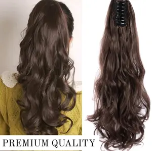 PONI TAIL KUNCIR EKOR KUDA EKSTENSION RAMBUT WIG JEPIT HAIR CLIP RAMBUT PALSU PANJANG CURLY KERITING KOREA PREMIUM NATURAL TEBAL PONYTAIL WIG