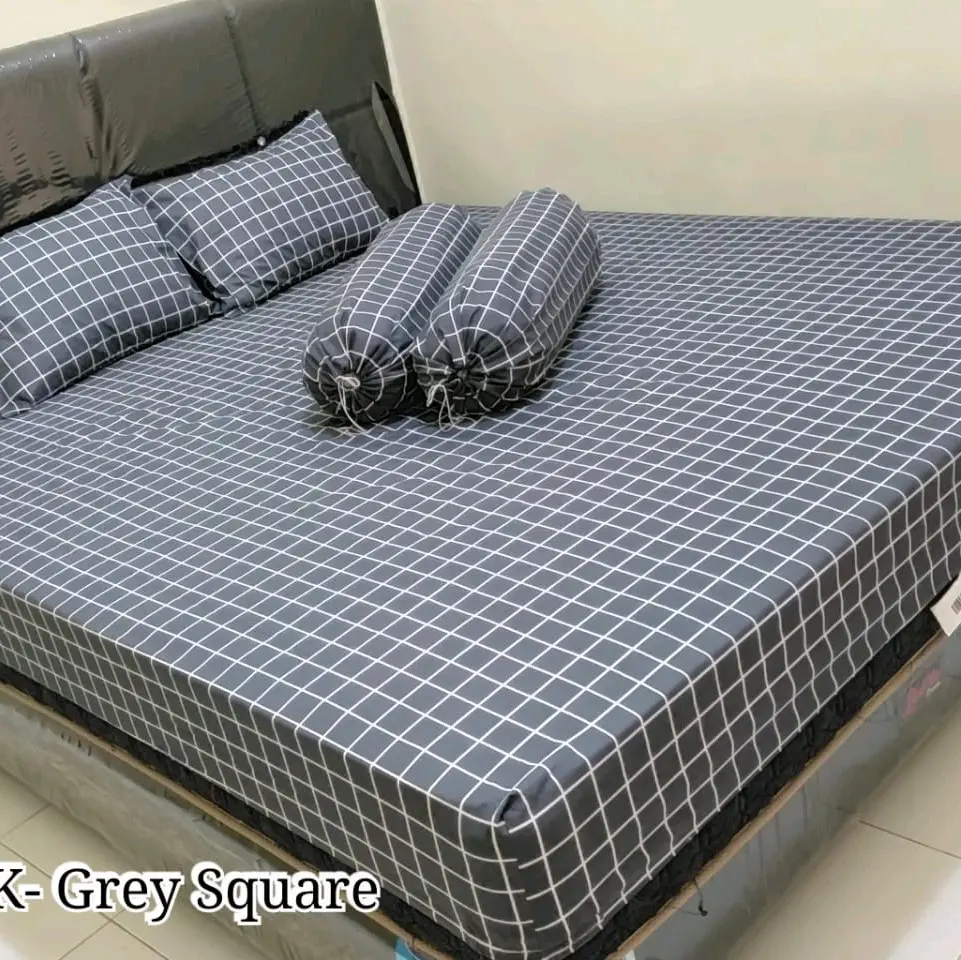 promo sprei aja, motif esthetik kotak kotak terlaris ukuran 160x200 tanpa sarung Bantal Guling