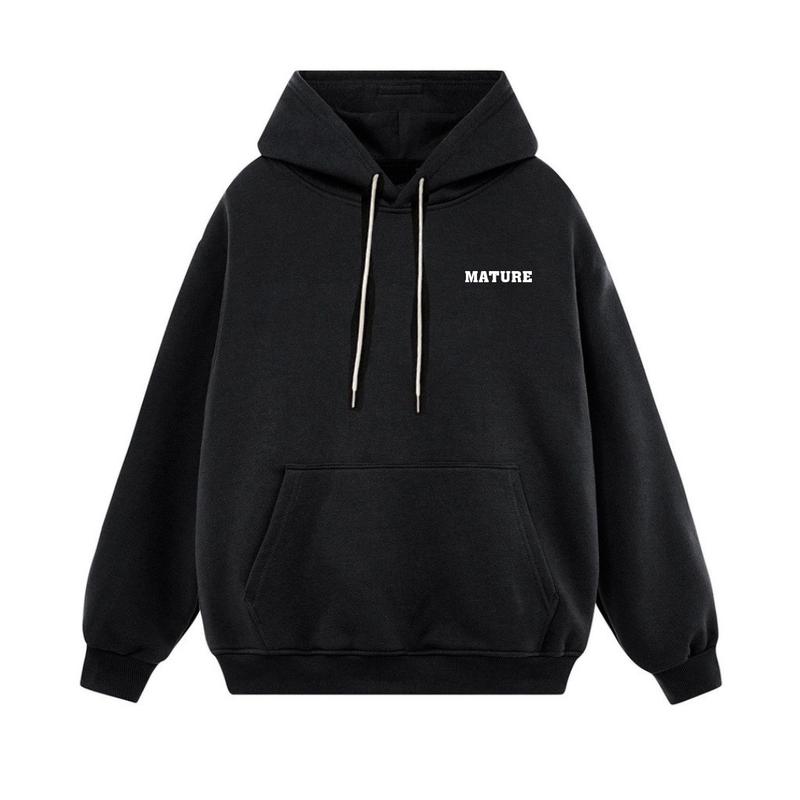 Áo Khoác Hoodie Nỉ (1) In Chữ Mature Form Rộng Unisex cả nam và nữ mặc đều đẹp Menswear Dài Tay